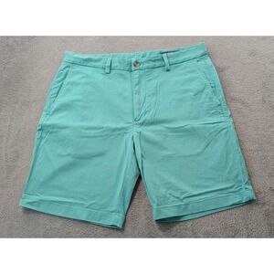 Vineyard Vines‎ Breaker Shorts Size 34 Mint Green Cotton Blend Flat Front Casual